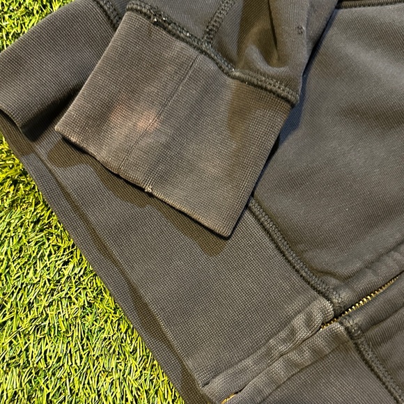 Burberry Navy Blue Zip-Up Sweater with Checkered Hood Size Large - Picture 5 of 6